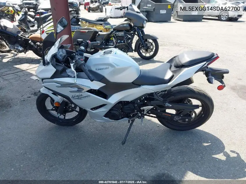 2025 Kawasaki Ex500 VIN: ML5EXGG14SDA62700 Lot: 42761640