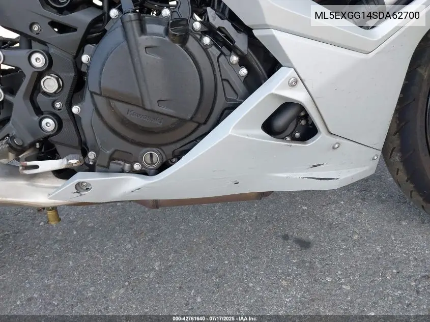2025 Kawasaki Ex500 VIN: ML5EXGG14SDA62700 Lot: 42761640