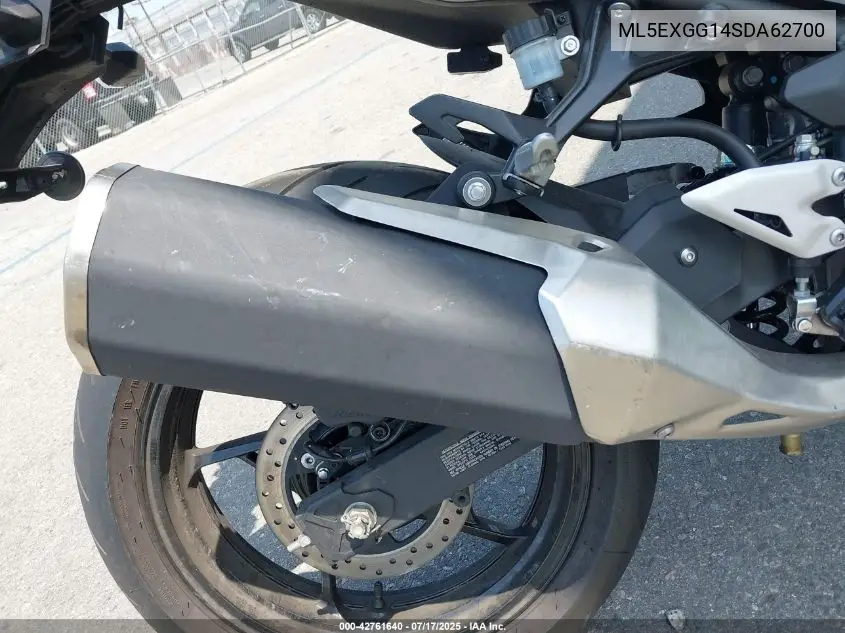 2025 Kawasaki Ex500 VIN: ML5EXGG14SDA62700 Lot: 42761640