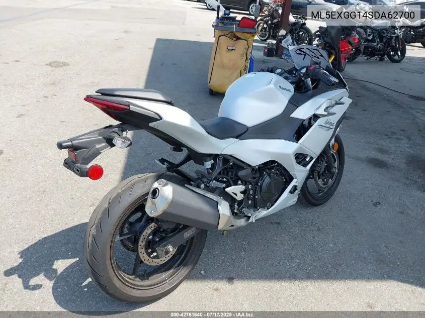 2025 Kawasaki Ex500 VIN: ML5EXGG14SDA62700 Lot: 42761640
