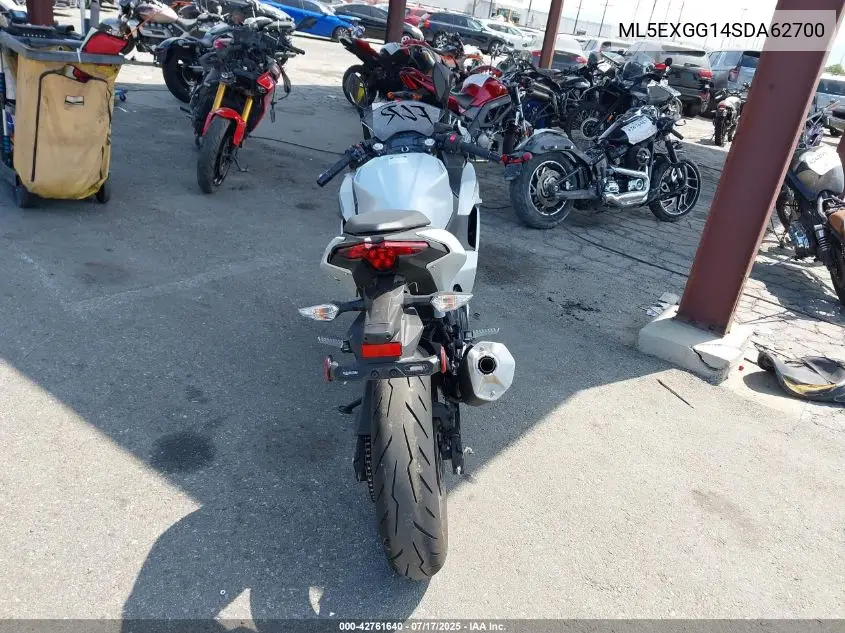 2025 Kawasaki Ex500 VIN: ML5EXGG14SDA62700 Lot: 42761640
