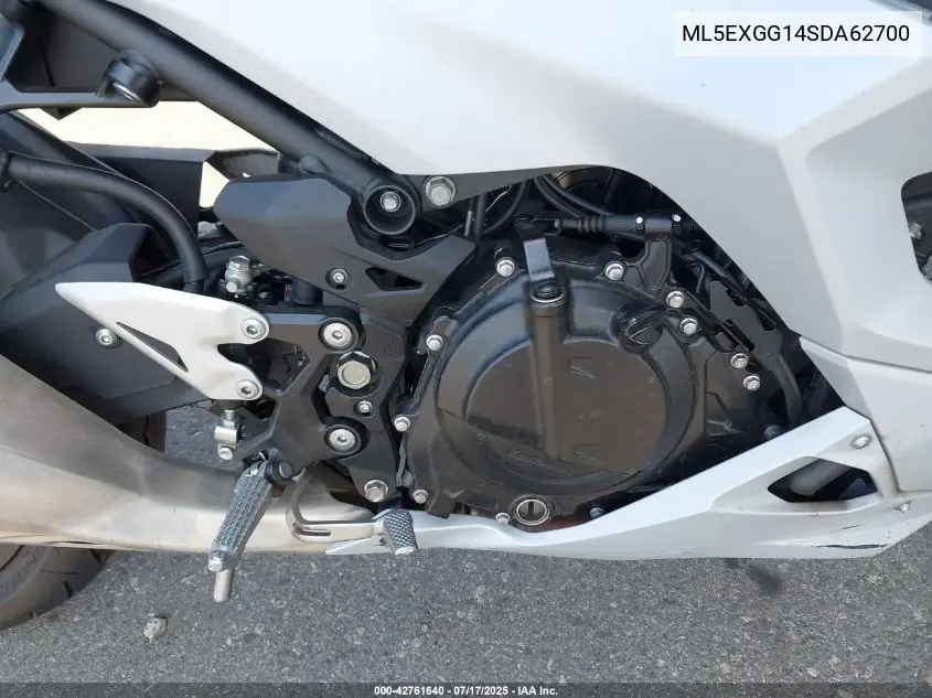 2025 Kawasaki Ex500 VIN: ML5EXGG14SDA62700 Lot: 42761640