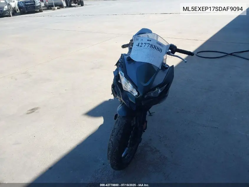 2025 Kawasaki Ex650 P VIN: ML5EXEP17SDAF9094 Lot: 42778880