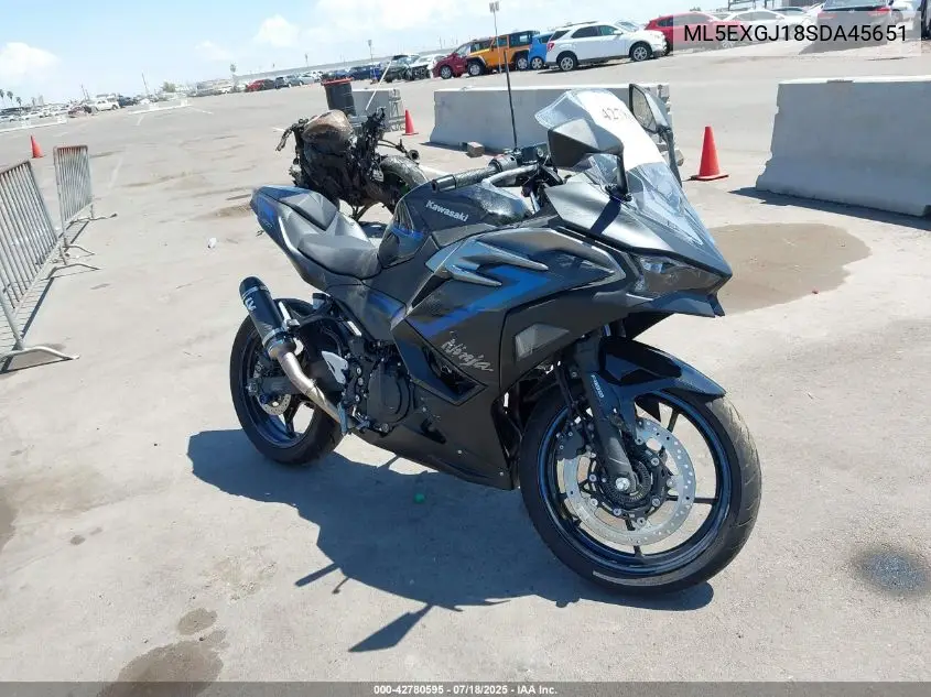 2025 Kawasaki Ex500 A/B VIN: ML5EXGJ18SDA45651 Lot: 42780595