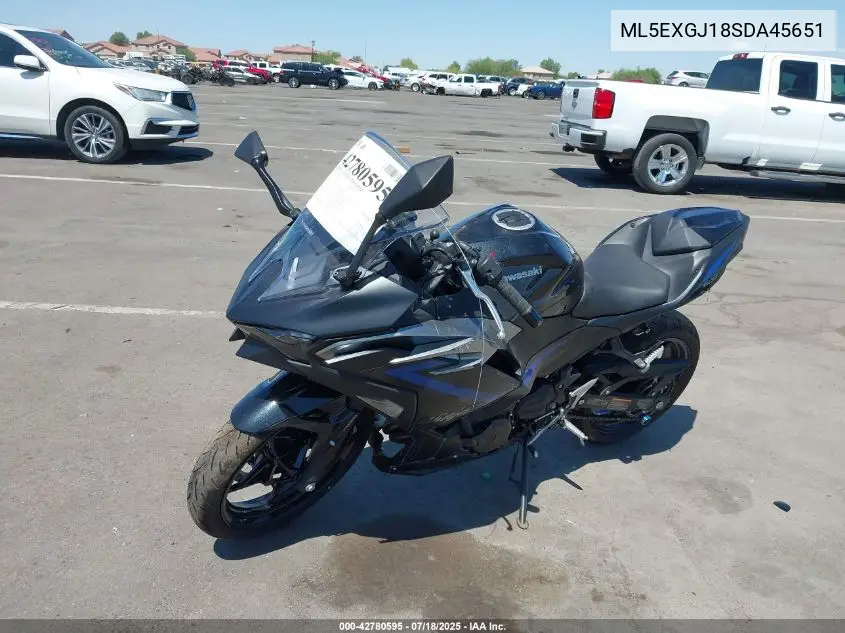 2025 Kawasaki Ex500 A/B VIN: ML5EXGJ18SDA45651 Lot: 42780595