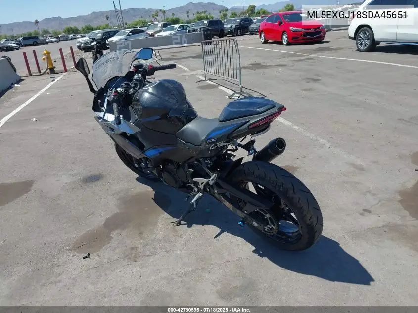 2025 Kawasaki Ex500 A/B VIN: ML5EXGJ18SDA45651 Lot: 42780595