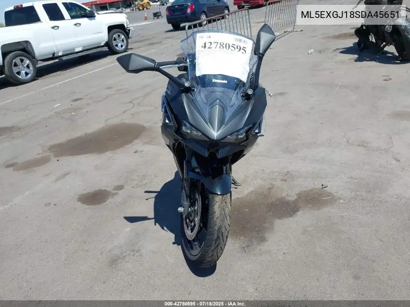 2025 Kawasaki Ex500 A/B VIN: ML5EXGJ18SDA45651 Lot: 42780595