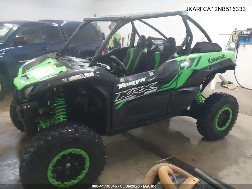 2022 Kawasaki Krf 1000 A VIN: JKARFCA12NB516333 Lot: 41730546