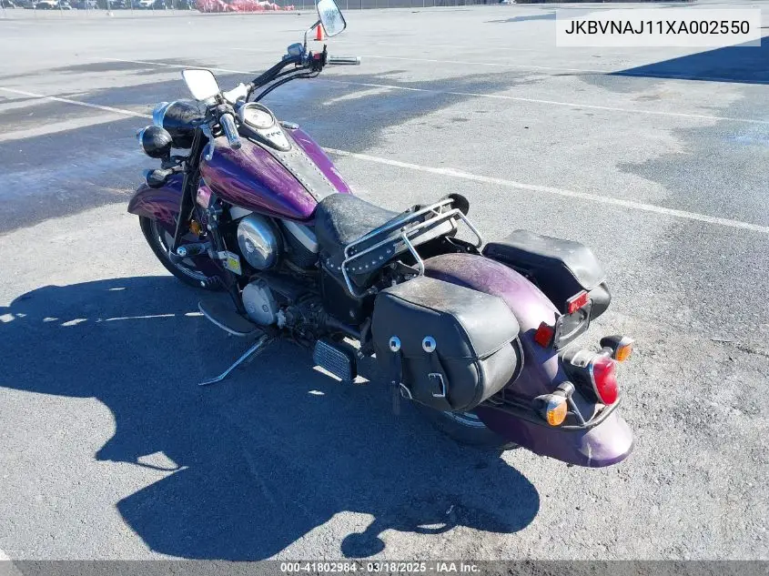 1999 Kawasaki Vn1500 J VIN: JKBVNAJ11XA002550 Lot: 41802984