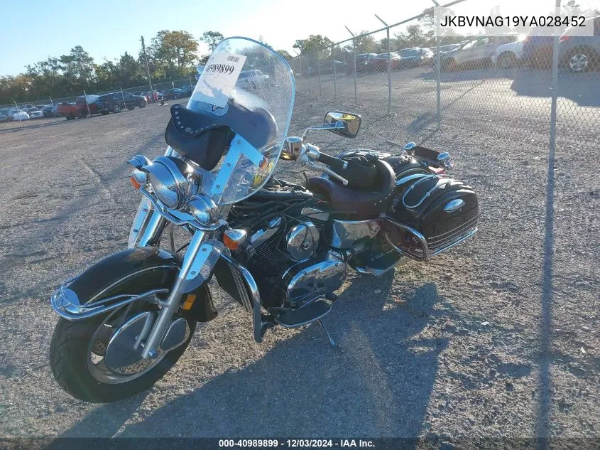 2000 Kawasaki Vn1500 G VIN: JKBVNAG19YA028452 Lot: 40989899