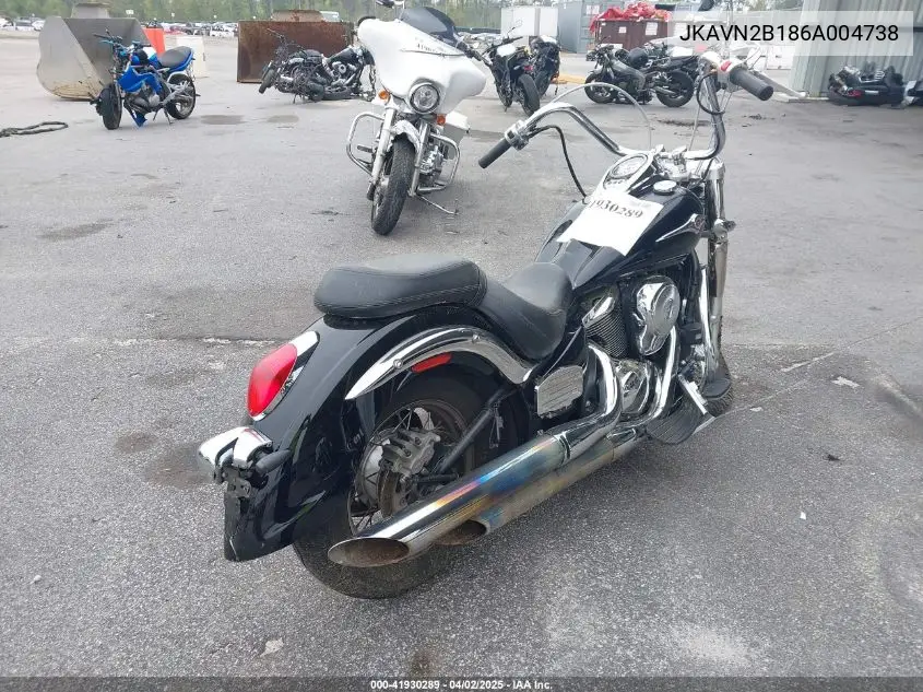 2006 Kawasaki Vn900 B VIN: JKAVN2B186A004738 Lot: 41930289
