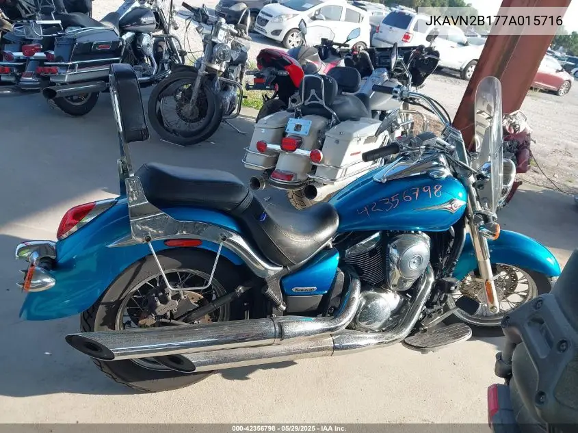 2007 Kawasaki Vn900 B VIN: JKAVN2B177A015716 Lot: 42356798