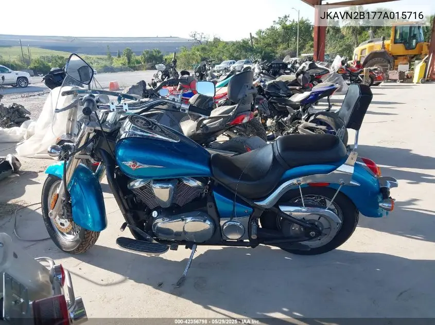 2007 Kawasaki Vn900 B VIN: JKAVN2B177A015716 Lot: 42356798