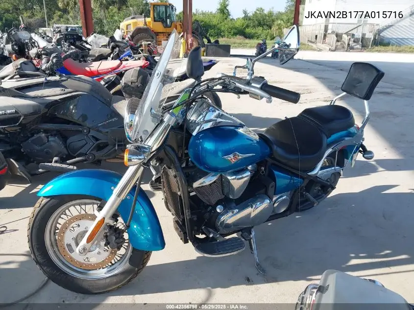 2007 Kawasaki Vn900 B VIN: JKAVN2B177A015716 Lot: 42356798