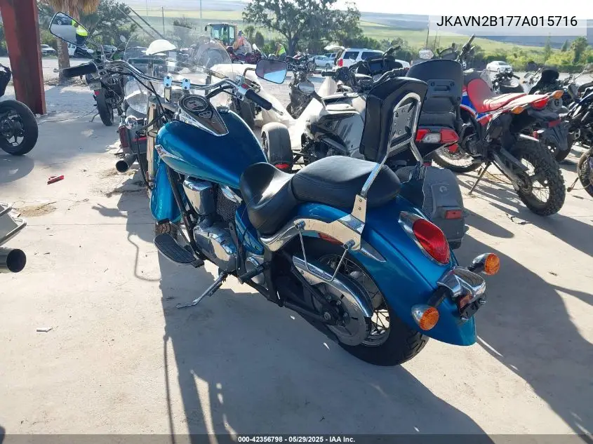 2007 Kawasaki Vn900 B VIN: JKAVN2B177A015716 Lot: 42356798
