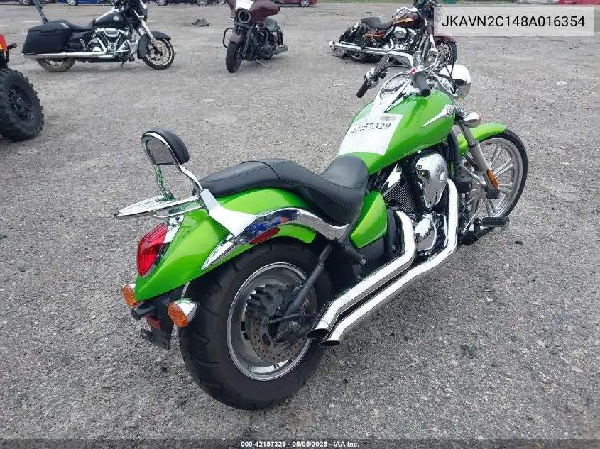 2008 Kawasaki Vn900 C VIN: JKAVN2C148A016354 Lot: 42157329