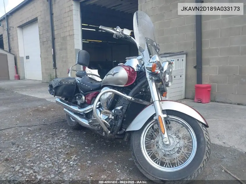 2009 Kawasaki Vn900 D VIN: JKAVN2D189A033173 Lot: 42551433