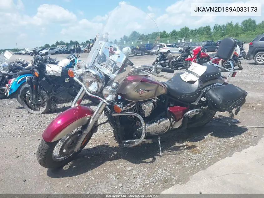 2009 Kawasaki Vn900 D VIN: JKAVN2D189A033173 Lot: 42551433