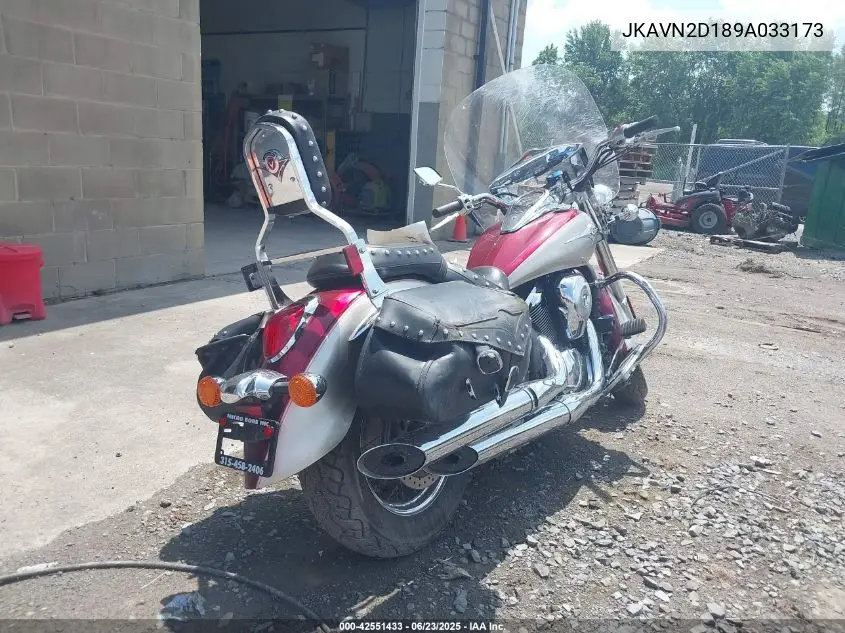 2009 Kawasaki Vn900 D VIN: JKAVN2D189A033173 Lot: 42551433