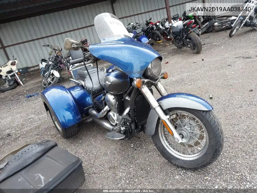 2010 Kawasaki Vn900 D VIN: JKAVN2D19AA038340 Lot: 42528033