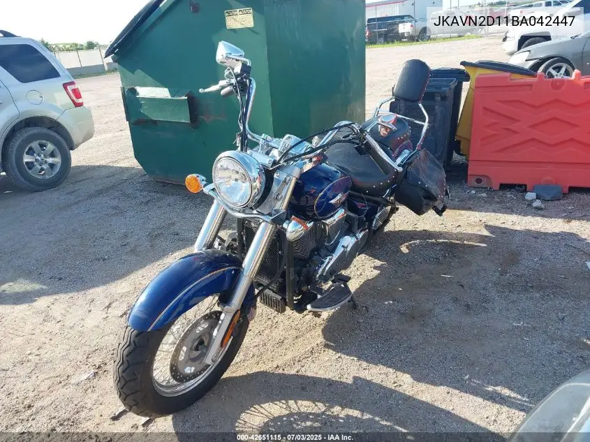 2011 Kawasaki Vn900 D VIN: JKAVN2D11BA042447 Lot: 42651115