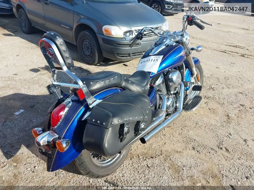 2011 Kawasaki Vn900 D VIN: JKAVN2D11BA042447 Lot: 42651115