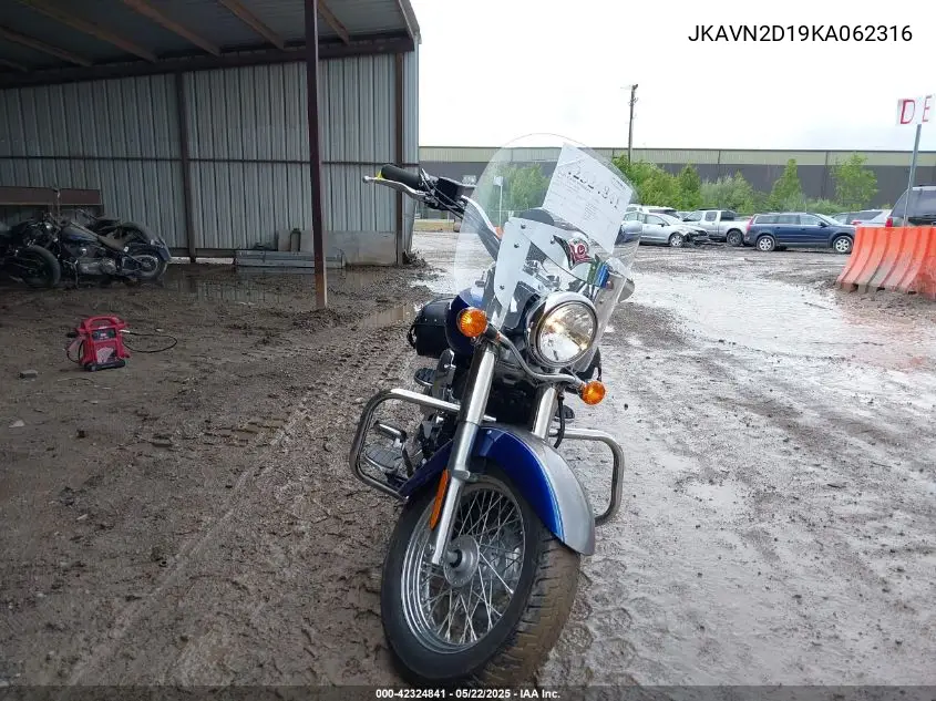 2019 Kawasaki Vn900 D VIN: JKAVN2D19KA062316 Lot: 42324841