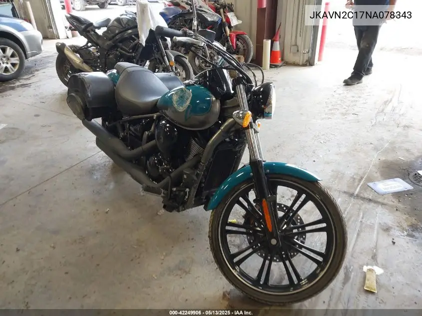 2022 Kawasaki Vn900 C VIN: JKAVN2C17NA078343 Lot: 42249906