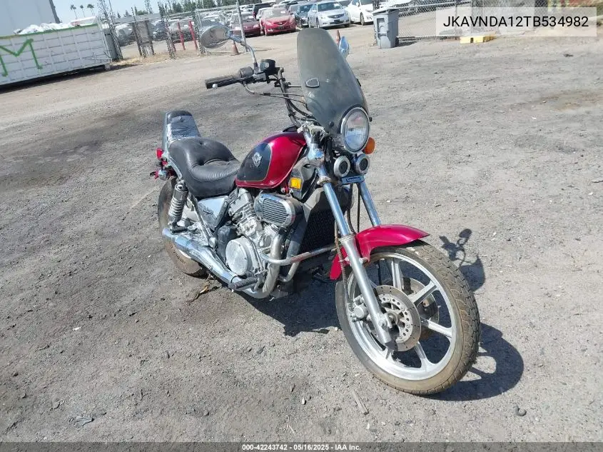 1996 Kawasaki Vn750 VIN: JKAVNDA12TB534982 Lot: 42243742
