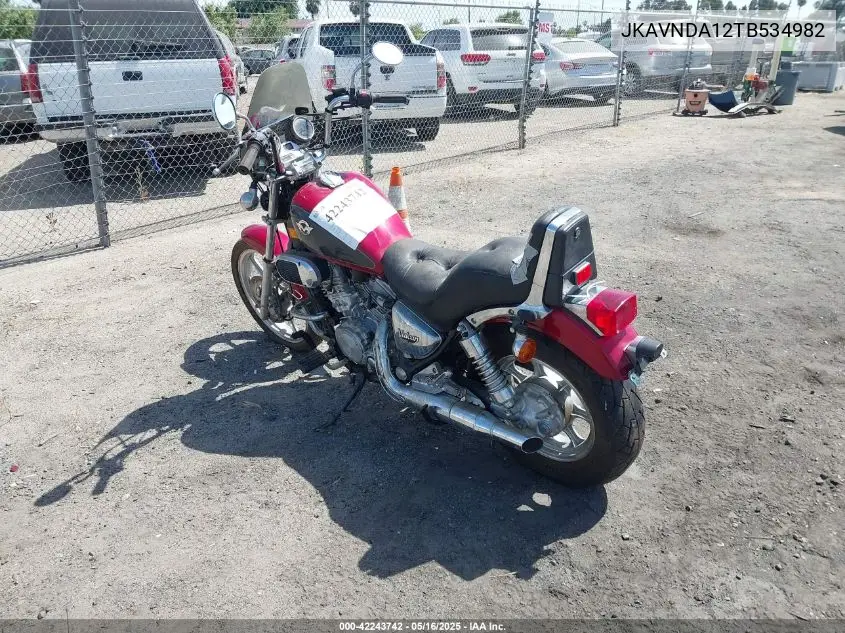 1996 Kawasaki Vn750 VIN: JKAVNDA12TB534982 Lot: 42243742