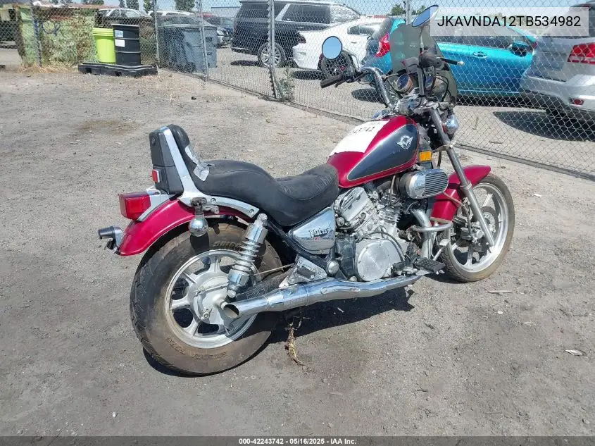 1996 Kawasaki Vn750 VIN: JKAVNDA12TB534982 Lot: 42243742