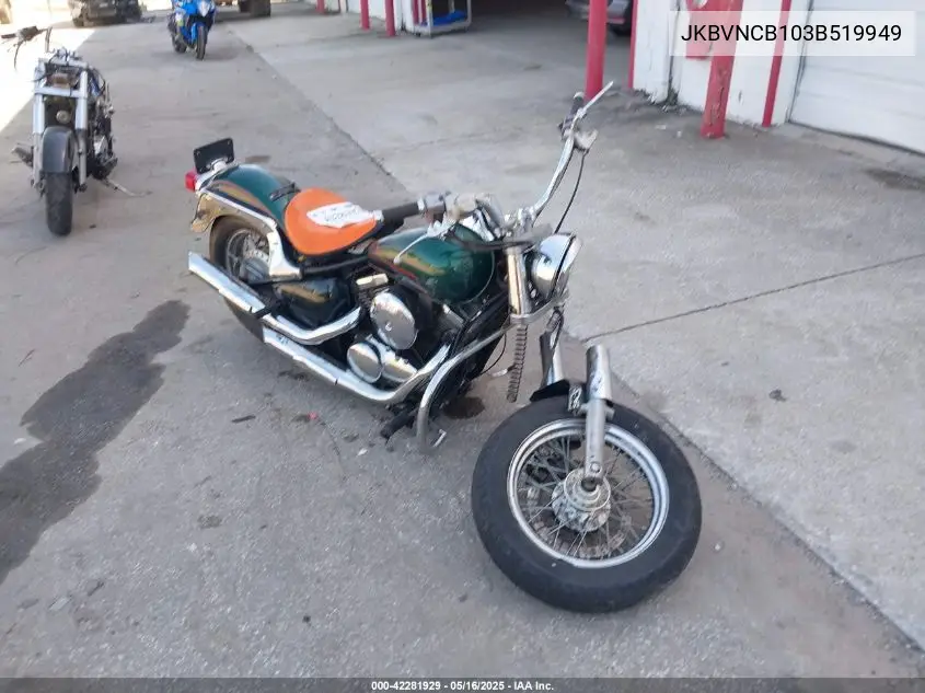 2003 Kawasaki Vn800 B VIN: JKBVNCB103B519949 Lot: 42281929