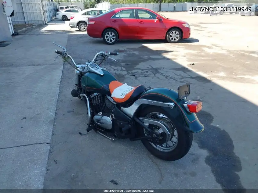 2003 Kawasaki Vn800 B VIN: JKBVNCB103B519949 Lot: 42281929