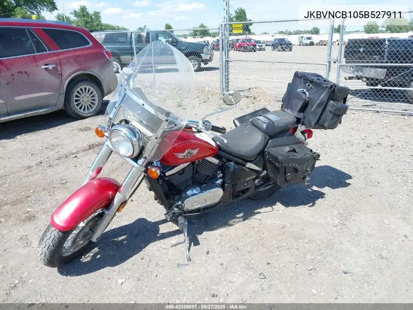 2005 Kawasaki Vn800 B VIN: JKBVNCB105B527911 Lot: 42338891