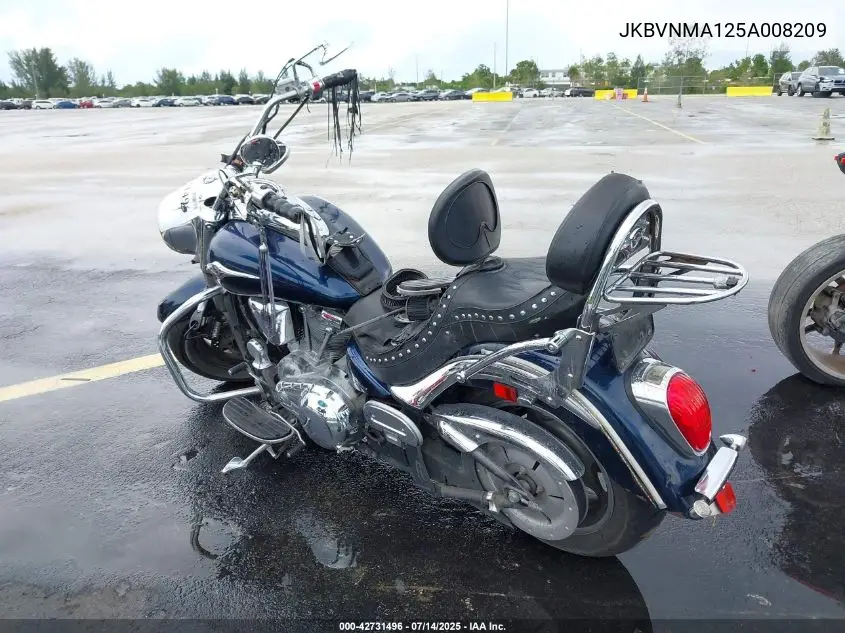2005 Kawasaki Vn2000 A2 VIN: JKBVNMA125A008209 Lot: 42731496