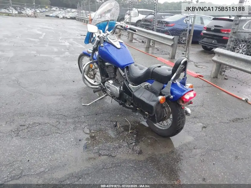 2005 Kawasaki Vn800 VIN: JKBVNCA175B515188 Lot: 42781673