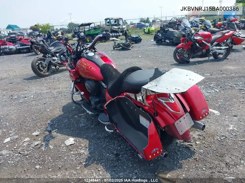 2011 Kawasaki Vn1700 J VIN: JKBVNRJ15BA000386 Lot: 12348441