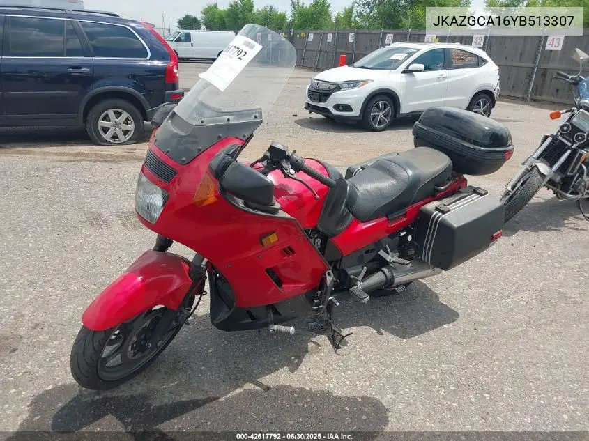 2000 Kawasaki Zg1000 VIN: JKAZGCA16YB513307 Lot: 42617792