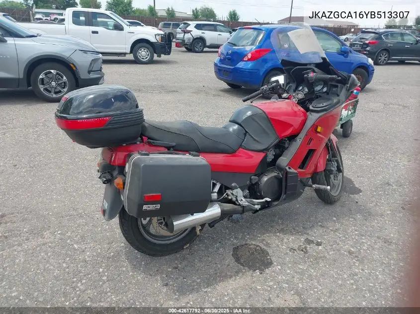 2000 Kawasaki Zg1000 VIN: JKAZGCA16YB513307 Lot: 42617792