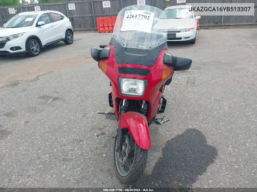 2000 Kawasaki Zg1000 VIN: JKAZGCA16YB513307 Lot: 42617792