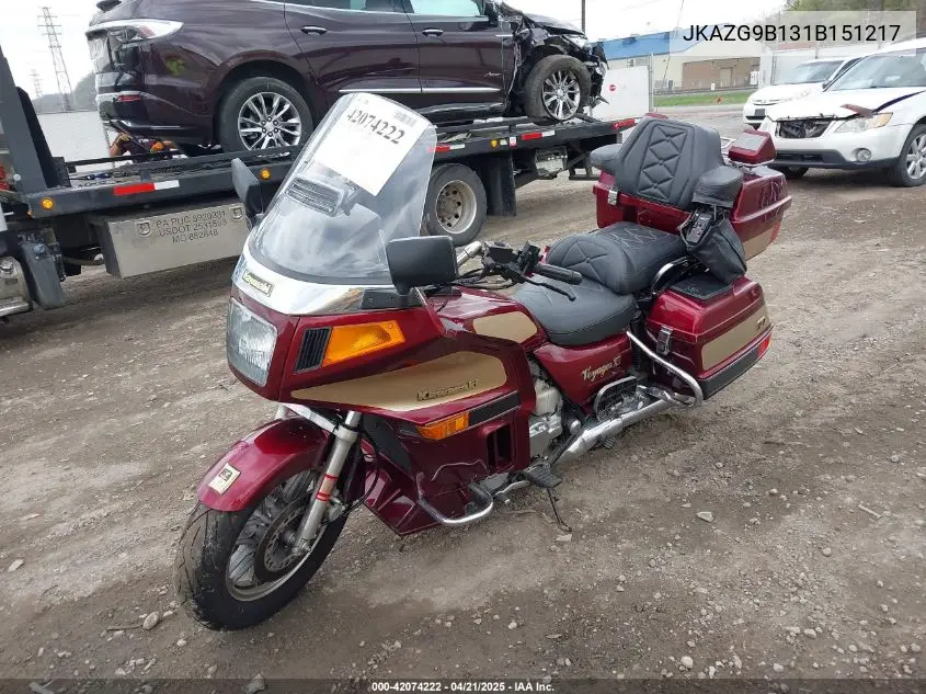 2001 Kawasaki Zg1200 B VIN: JKAZG9B131B151217 Lot: 42074222