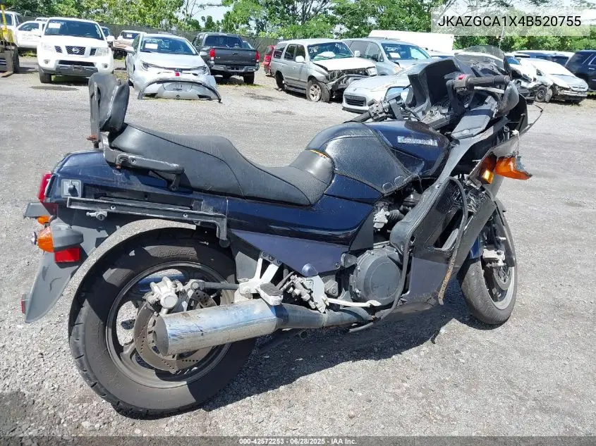 2004 Kawasaki Zg1000 VIN: JKAZGCA1X4B520755 Lot: 42572253