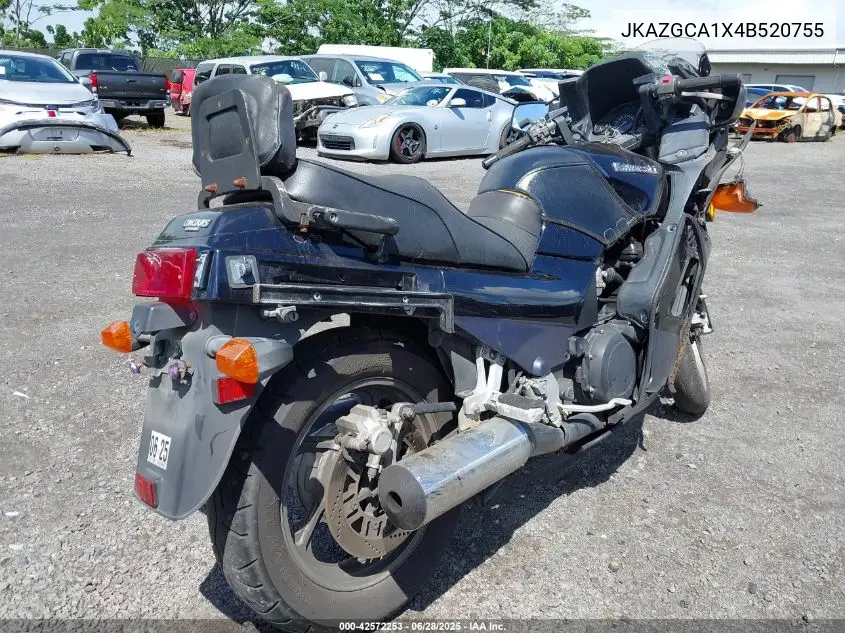 2004 Kawasaki Zg1000 VIN: JKAZGCA1X4B520755 Lot: 42572253