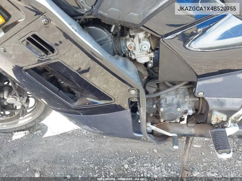 2004 Kawasaki Zg1000 VIN: JKAZGCA1X4B520755 Lot: 42572253