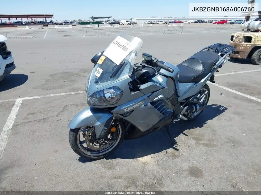 2008 Kawasaki Zg1400 B VIN: JKBZGNB168A006760 Lot: 42316580