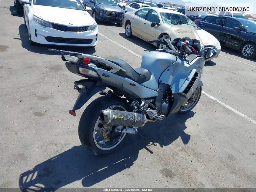 2008 Kawasaki Zg1400 B VIN: JKBZGNB168A006760 Lot: 42316580