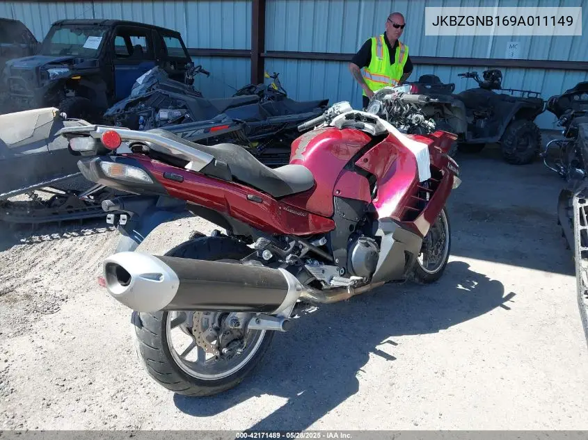 2009 Kawasaki Zg1400 B VIN: JKBZGNB169A011149 Lot: 42171489