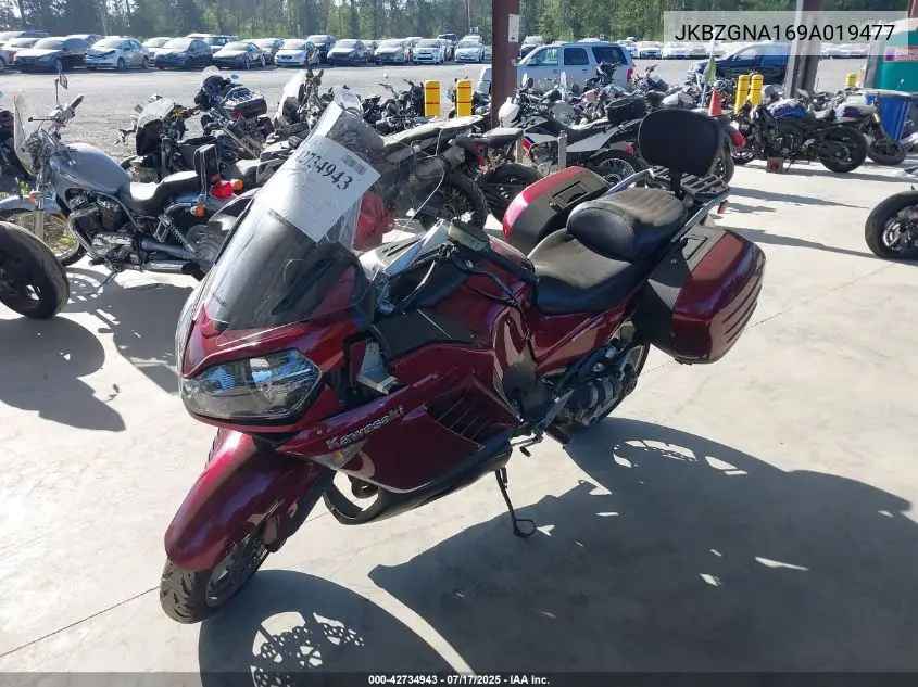 2009 Kawasaki Zg1400 A VIN: JKBZGNA169A019477 Lot: 42734943