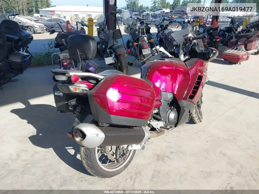 2009 Kawasaki Zg1400 A VIN: JKBZGNA169A019477 Lot: 42734943