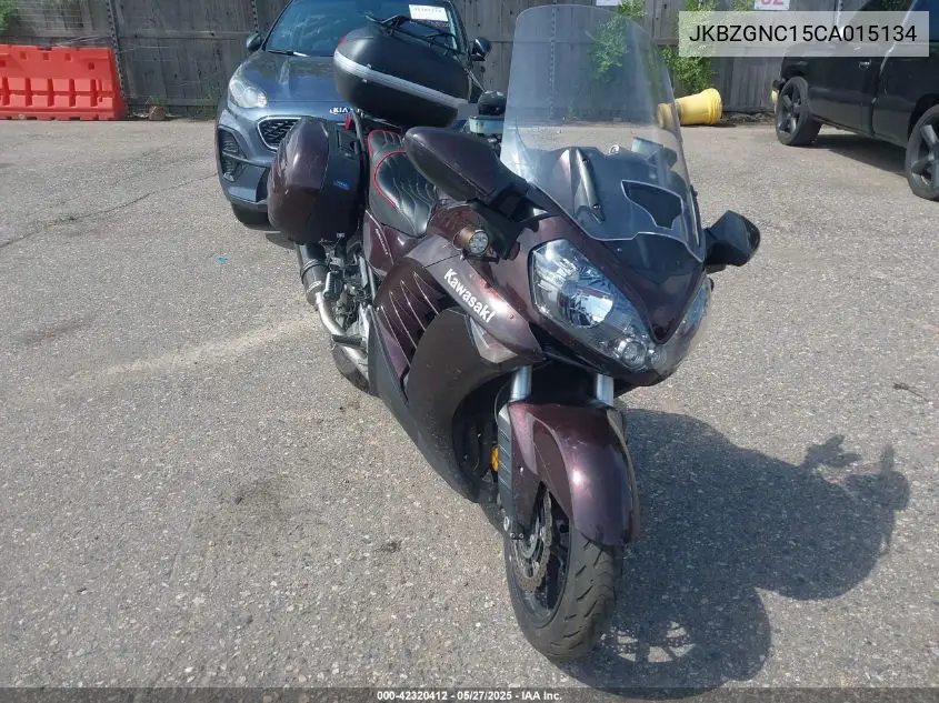 2012 Kawasaki Zg1400 C VIN: JKBZGNC15CA015134 Lot: 42320412